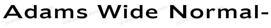 Adams Wide Normal字体转换